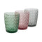 Glazenset DKD Home Decor Groen Grijs Roze Kristal Met reliëf 240 ml (6 Stuks)