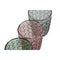 Glazenset DKD Home Decor Groen Grijs Roze Kristal Met reliëf 240 ml (6 Stuks)