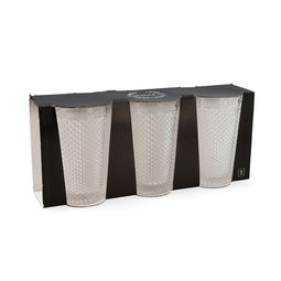 Glazenset Bidasoa Onix 3 Stuks Transparant Glas (35 cl)