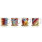 Set van koffiekopjes DKD Home Decor Multicolour Koraal Bamboe Dolomite 180 ml
