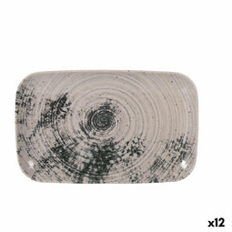 Snackdienblad La Mediterránea Aspe Grijs Rechthoekig 30 x 18 x 2,5 cm (12 Stuks)