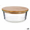 Ronde Lunchtrommel met Deksel Bamboe 15 x 6,5 x 15 cm (12 Stuks)