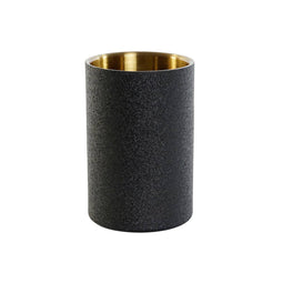 Wijnfleskoeler DKD Home Decor Zwart Gouden Roestvrij staal 12 x 12 x 18 cm