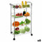 Groentetrolley Confortime 4 Planken Metaal 51 x 27 x 84 cm (6 Stuks)