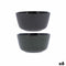Kom Bidasoa Dark Moon Grijs Keramisch 780 ml (6 Stuks)