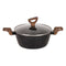 Kookpot met Deksel Quttin Ecological Zwart Gehard aluminium 29 x 44,5 cm (4 Stuks)
