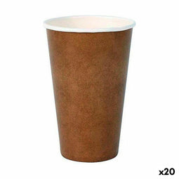 Glazenset Algon Wegwerp Karton Kraftpapier 10 Onderdelen 350 ml (20 Stuks)