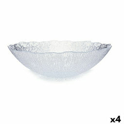 Kom Rio Transparant Kristal 30,5 x 8,6 x 30,5 cm (4 Stuks)