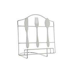 Lessenaar DKD Home Decor Bestekken 23 x 15 x 22 cm Zilverkleurig Metaal