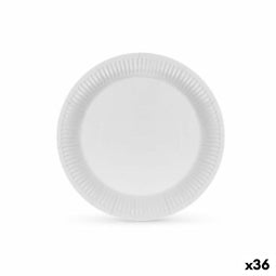 Bordenset Algon Karton Wegwerp Wit (36 Stuks)