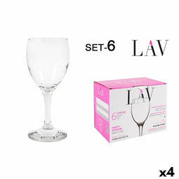 Fluitglazen LAV Wit 200 ml (4 Stuks)