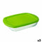 Rechthoekige lunchbox met deksel Pyrex Prep&store Px Groen 1,6 L 28 x 20 cm Glas (5 Stuks)