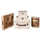 Snackdienblad 45 x 31 x 5 cm Natuurlijk Hout Rotan 3 Onderdelen Palmboom