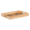 Snackdienblad 45 x 31 x 5 cm Natuurlijk Hout Rotan 3 Onderdelen Palmboom
