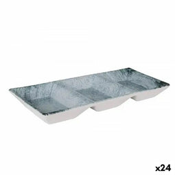 Snackdienblad La Mediterránea Dalian 3 Compartimenten 25 x 11 x 3 cm (24 Stuks)