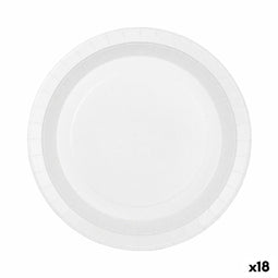 Bordenset Algon Wegwerp Karton Wit 20 Onderdelen 17 cm (18 Stuks)