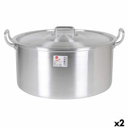 Kookpot met Deksel Aluminium 49 x 41 x 24 cm (2 Stuks)