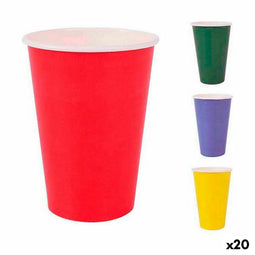 Glazenset Algon Wegwerp Karton Multicolour 20 Onderdelen 200 ml (20 Stuks)
