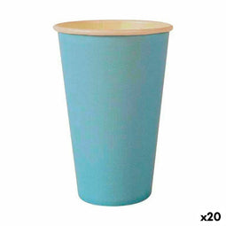 Glazenset Algon Wegwerp Karton Blauw 10 Onderdelen 350 ml (20 Stuks)