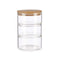 Set van stapelbare en luchtdichte voedselcontainers Transparant Bamboe 1,2 L 11,2 x 17,5 x 11,2 c...