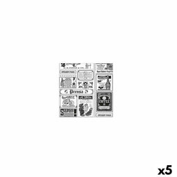 Tafelkleed Algon Papier Krant 20 x 20 cm (5 Stuks)