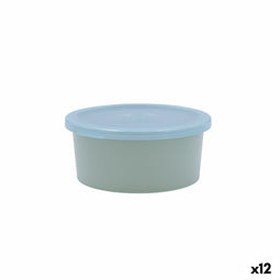Ronde Lunchtrommel met Deksel Quid Inspira 470 ml Blauw Plastic (12 Stuks)