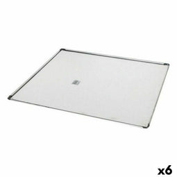 Ovenschaal VR Zilverkleurig Aluminium Rechthoekig 41 x 37 x 0,5 cm (6 Stuks)