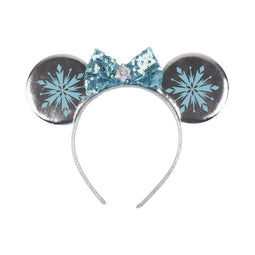 hoofdband Frozen Zilverkleurig Oren Blauw