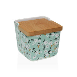 Zoutvaatje met deksel Versa Bellis Blommor Keramisch 8,8 x 8,5 x 8,8 cm