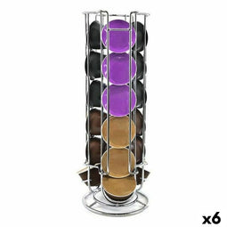 Houder voor 18 koffiecapsules Quttin 49538 11,5 x 33 cm (6 Stuks)