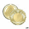 Snackdienblad Algon Rond Gouden 35 x 35 x 2 cm (48 Stuks)