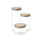 Set van 3 Potjes San Ignacio Kristal Transparant Bamboe