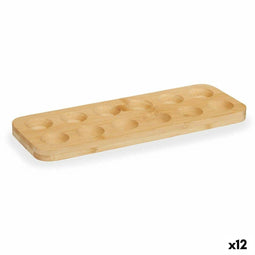 Eierdop Bruin Bamboe 40 x 3,4 x 40 cm (12 Stuks)