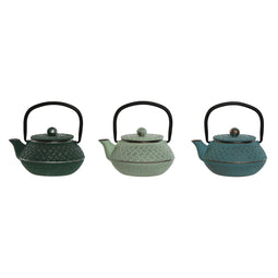 Theepot Home ESPRIT Blauw Groen Roestvrij staal Ijzer 400 ml (3 Stuks)