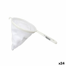 Strainer Wit Plastic Franela Ø 12 cm (24 Stuks)