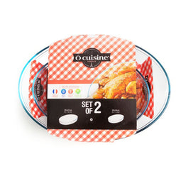 Set met ovenschalen Ô Cuisine 334SA06 Transparant Glas (2 pcs)