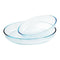 Set met ovenschalen Ô Cuisine 334SA06 Transparant Glas (2 pcs)
