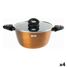 Kookpot met Deksel Quttin Foodie Koper 20,8 x 9,5 x 36 cm (4 Stuks)