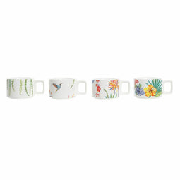 Set van koffiekopjes DKD Home Decor Multicolour 260 ml 4 Onderdelen Dolomite