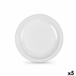 Set van herbruikbare borden Algon Wit Plastic 25 x 25 x 1,5 cm (36 Stuks)