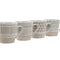 Set van koffiekopjes Home ESPRIT Wit Beige Keramiek 4 Onderdelen 180 ml
