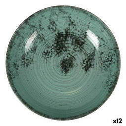 Diep bord La Mediterránea Aspe Turkoois Ø 22,7 x 5 cm (12 Stuks)