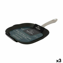 Geribbelde Grillpan Santa Clara Ecoferro Gietijzer Ø 49 x 30 x 3,5 cm (3 Stuks)