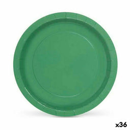 Bordenset Algon Wegwerp Karton Groen 10 Onderdelen 20 x 20 x 1,5 cm (36 Stuks)