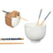 Kom Wit Bamboe 24 x 10,7 x 13,3 cm (12 Stuks) Chopsticks asiatico/oriental