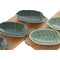 Set voor voorgerechtjes Home ESPRIT Groen Donkergroen Bamboe Porselein Tropisch 4 Onderdelen 28,4...