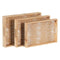 Snackdienblad 45 x 31 x 5 cm Lakens Natuurlijk Hout Rotan 3 Onderdelen