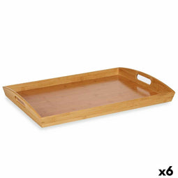 Dienblad Bruin Bamboe 38 x 6 x 58 cm (6 Stuks)