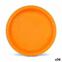 Bordenset Algon Wegwerp 20 cm Karton Geel 10 Onderdelen (36 Stuks)