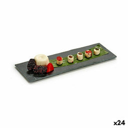Snackdienblad Zwart Raad van bestuur 30,3 x 0,5 x 10 cm (24 Stuks)